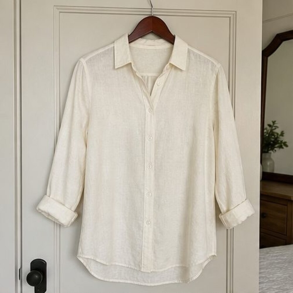 White Tie Neck Blouse